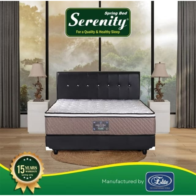 Kasur Elite Serenity SUPREME Plush Top Premium Pocket Spring Lapisan Spring Bed Hanya Kasur