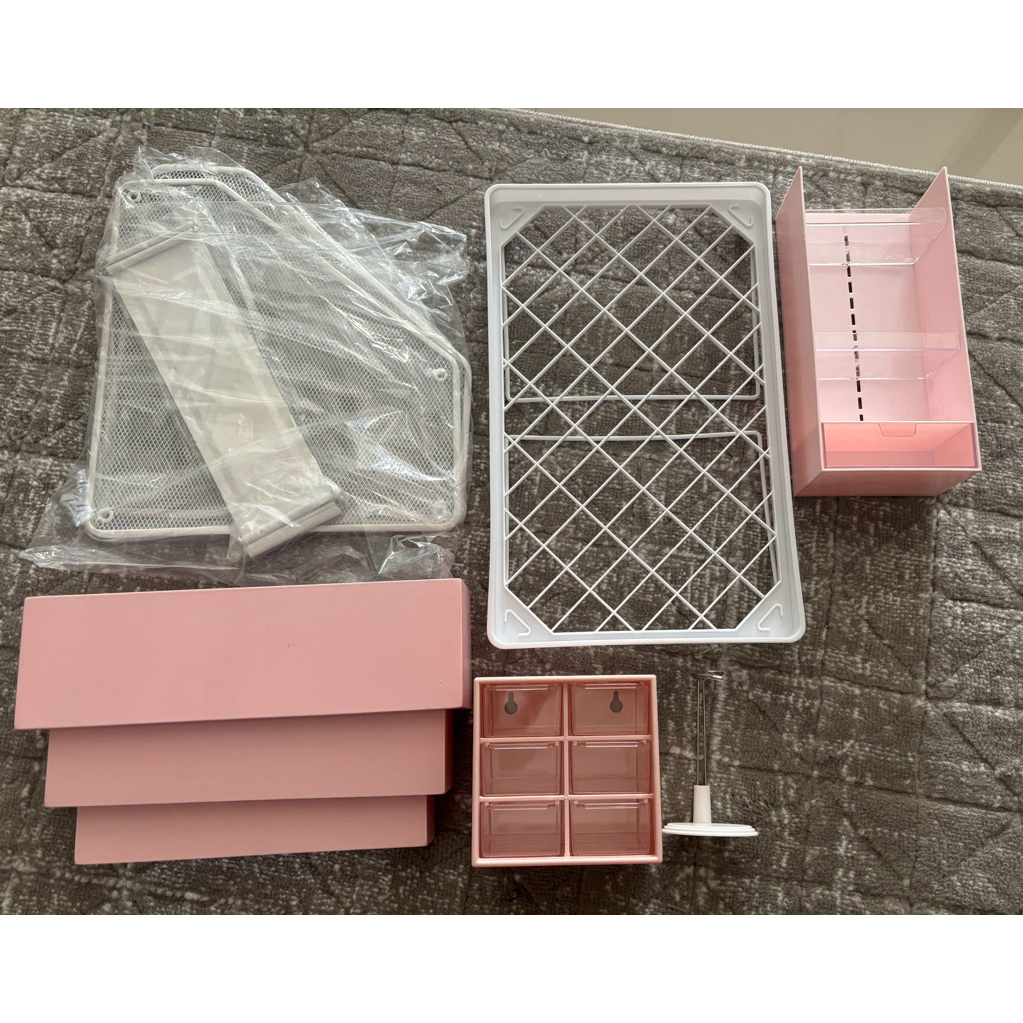 Laci rak organizer meja murah pink take all