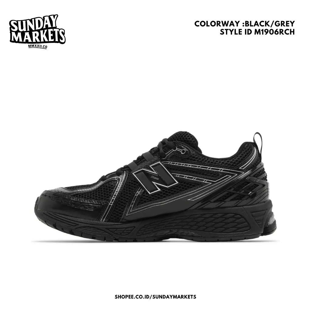 Sepatu Sneakers 1906R Black Grey M1906RCH BNIB