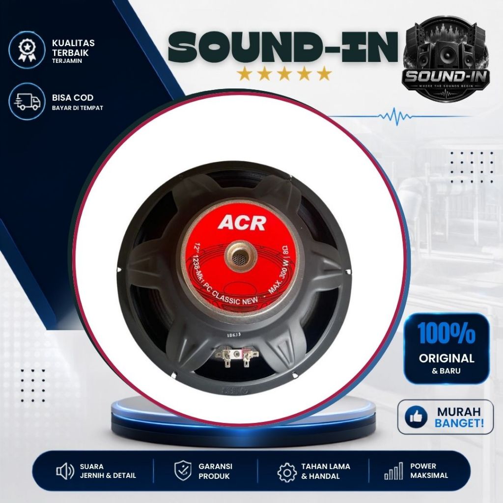 Speaker ACR 12 Inch 1238 PC Classic Full Range 12 inch ACR