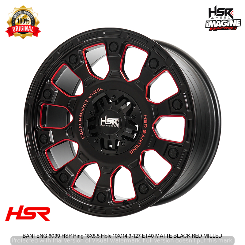 VELG HSR BANTENG 6039  R18 COCOK UNTUK MOBIL PCD 5X100 5X114,3 DOUBLE PCD