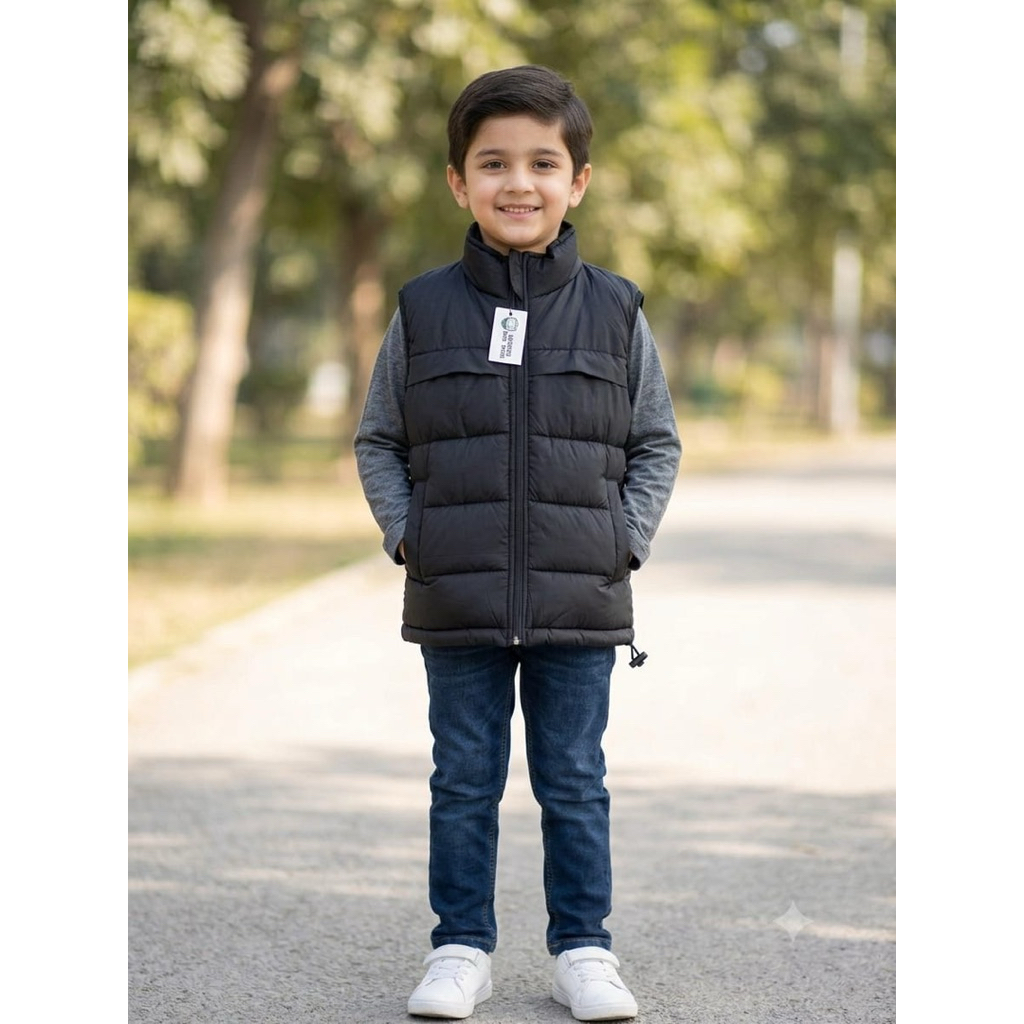 jaket vest rompi anak berlapis busa di musim dingin