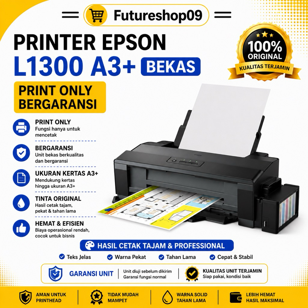 Printer Epson L1300 A3+ L 1300 PRINTHEAD BARU Bergaransi