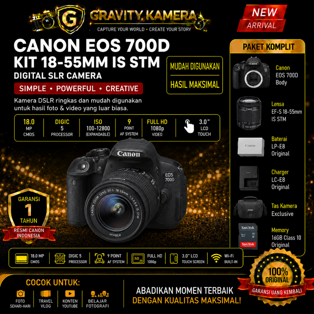 CANON EOS 700D KIT 18-55MM IS STM / CANON 700D KIT 18-55MM IS STM