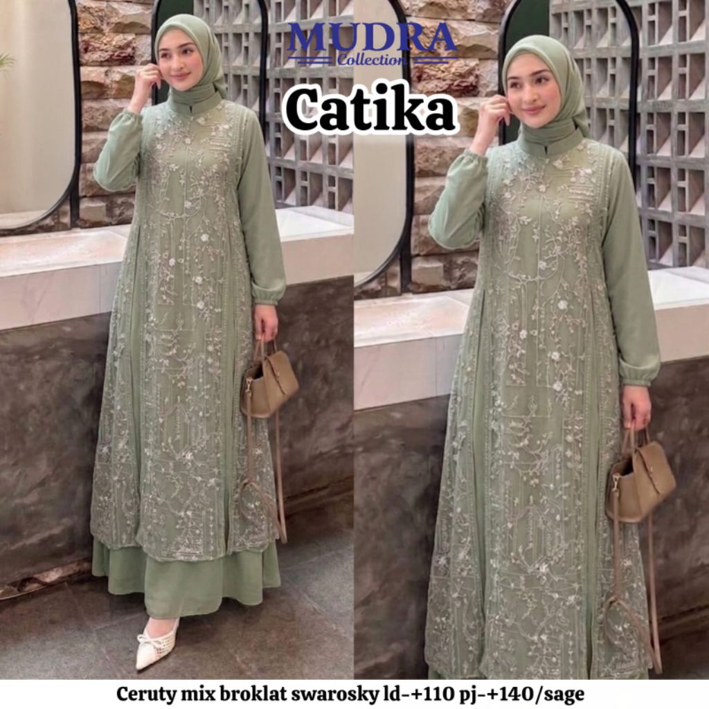 Gamis Mudra Collection / Gamis Terbaru / Gamis Wanita / Gamis Premium / Alaska / Catika / Mudra Hija