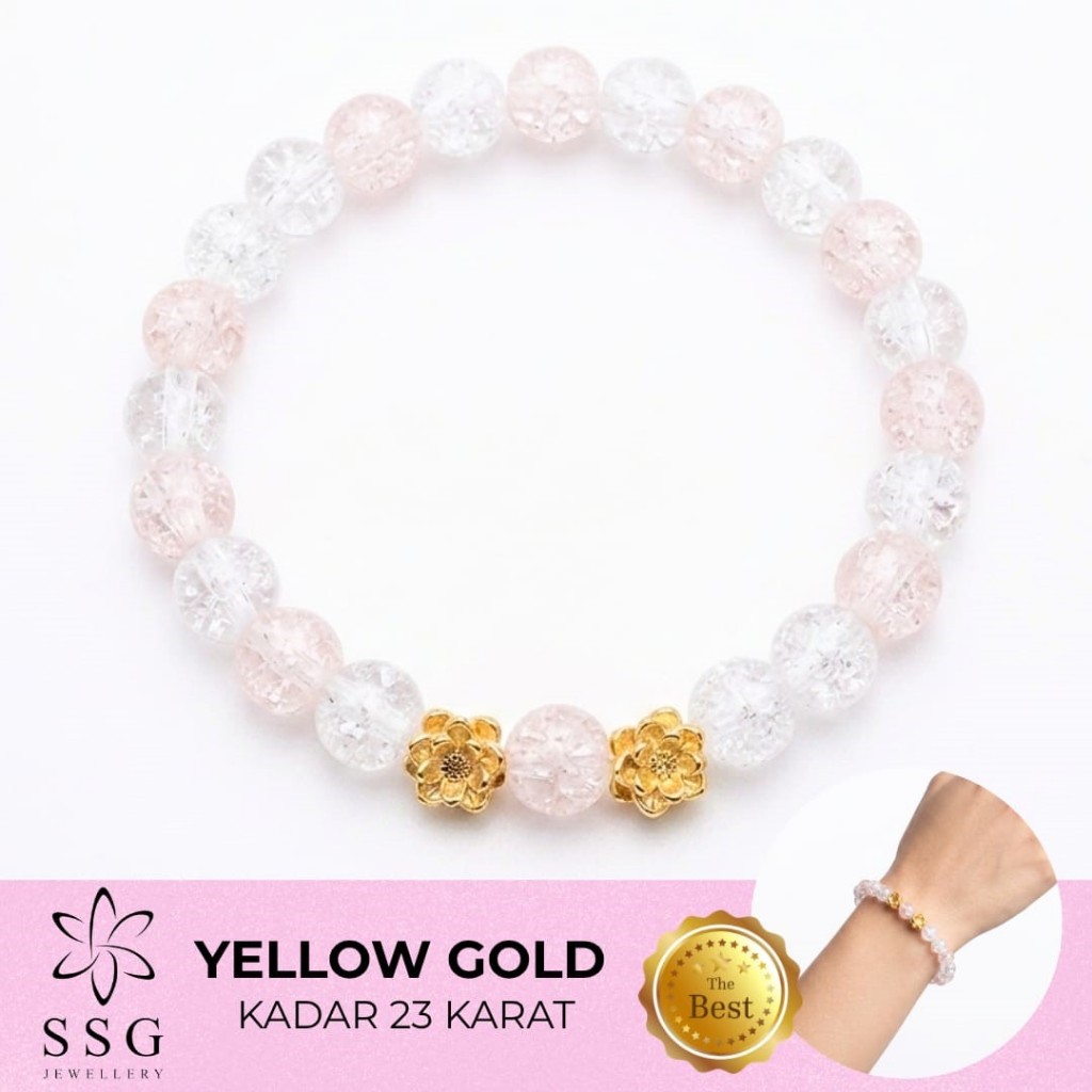 Gelang Emas Crystal Variasi  23K - SSG JEWELLERY