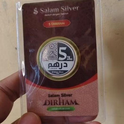 Koin Silver Dirham Salam Perak 5  bukan dirham wakala serambi silvergram silverium antam