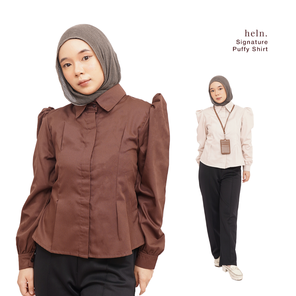 heln - Signature Puffy Shirt | Fitted Puffy Shirt | Atasan Wanita