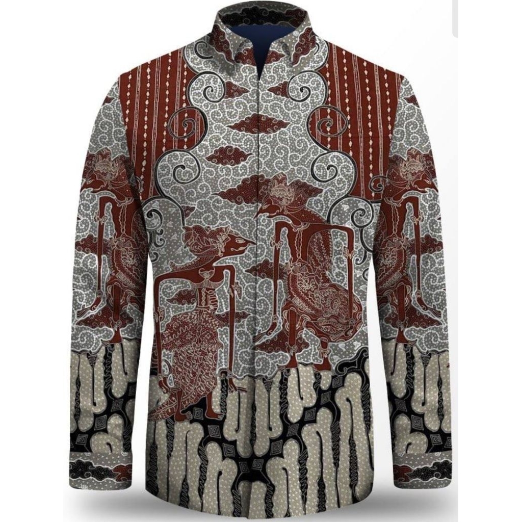 kain batik tulis pria tanahan bahan katun kain batik tulis motif wayang