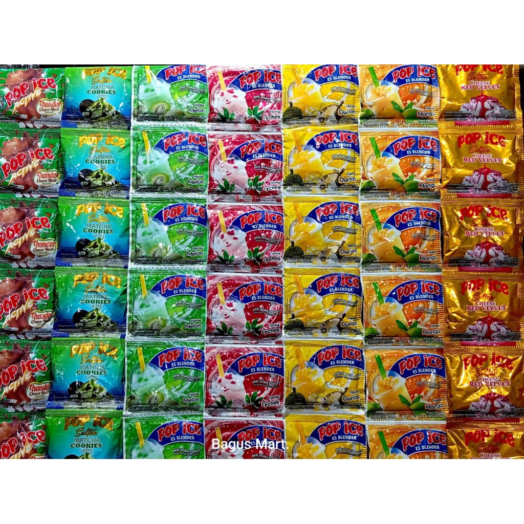 Pop Ice Sachet 1 Renteng isi10(30Rasa)