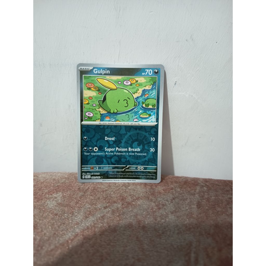 kartu pokemon TCG english original holo reverse (gulpin)