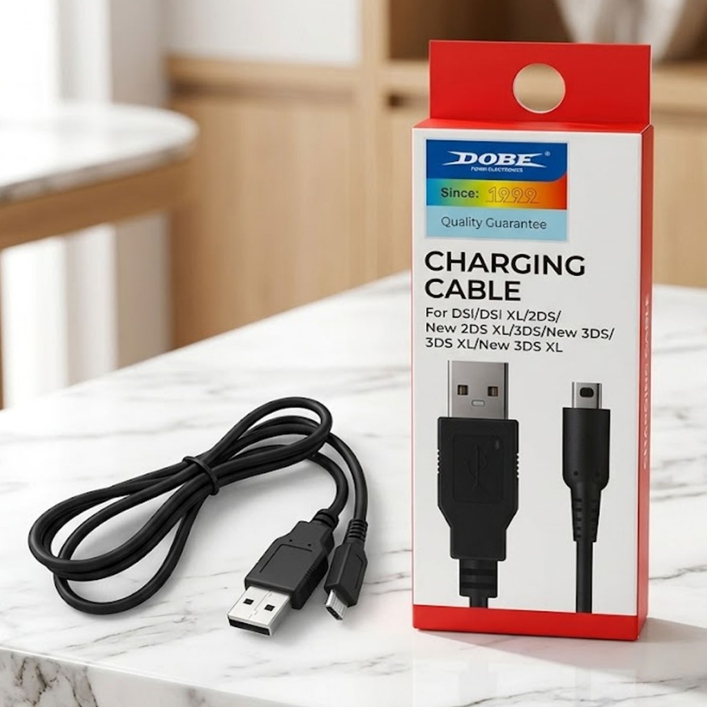 Kabel Charger Mini USB Dobe Charging untuk Nintendo DSi XL 2DS New 2DS XL 3DS New 3DS 3DS XL New 3DS
