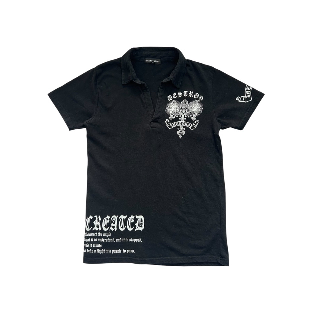 Vintage Y2k wings cross design Polo Shirt