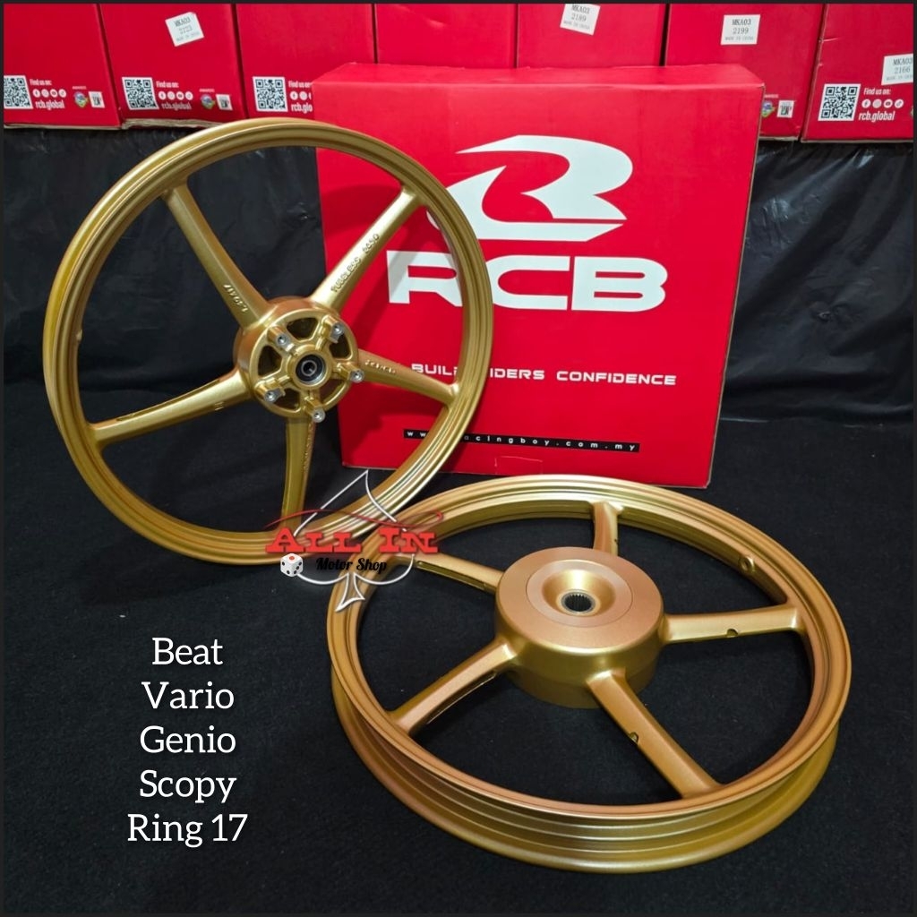 VELG RACING RCB SP 522 VARIO 125 150 160 CBS LED OLD/NEW KZR CBS GEN 2 3 BEAT SCOOPY GENIO RING 17