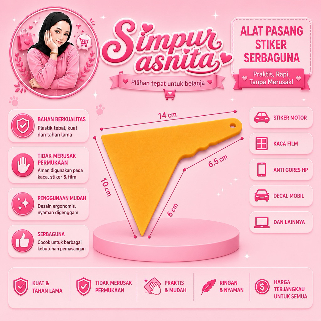 Alat pasang stiker / alat pasang kaca film / alat pasang stiker motor / alat pasang anti gores hp