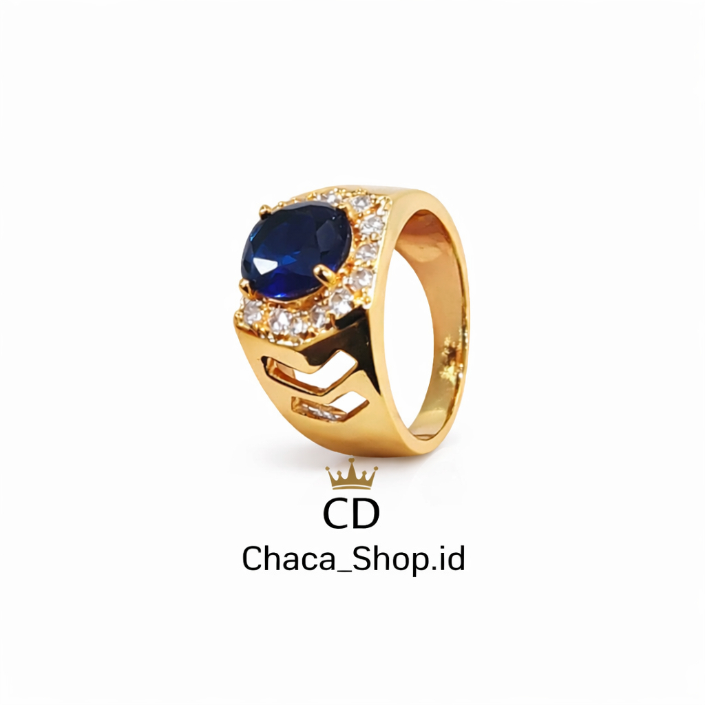 Cincin Batu Akik Pria TITANIUM Premium| Cincin Emas Gold