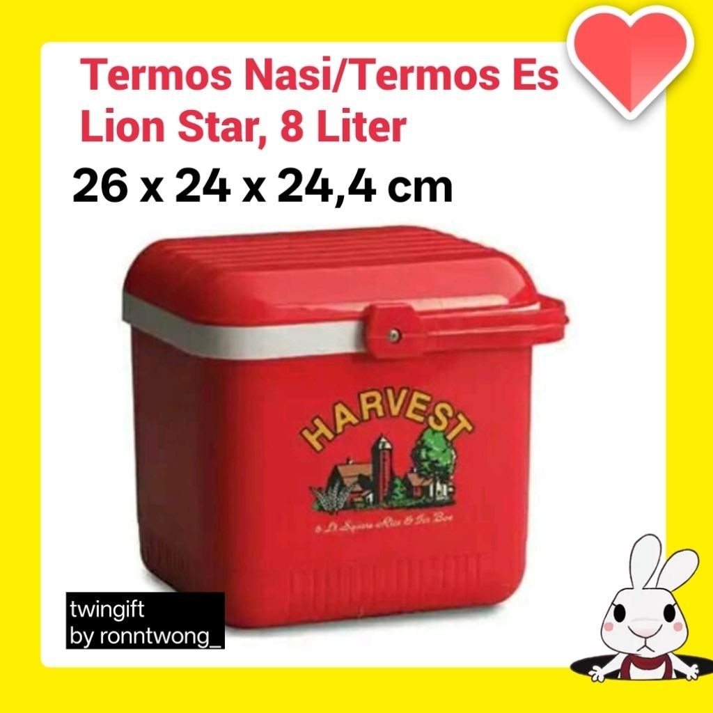 Termos Nasi/Termos ES, Lion Star, 8 liter, Kotak/Persegi