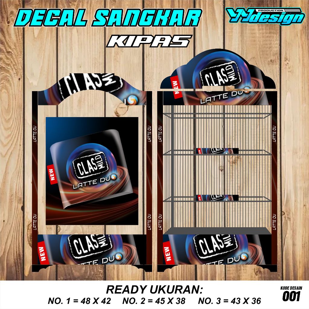 Stiker Decal Sangkar Burung Model Terbaru Motif Clas Mild