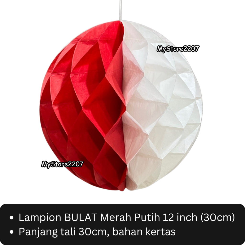 Lampion Tawon Merah Putih / Lampion Agustusan Merah Putih / Dekorasi Gantungan Agustusan
