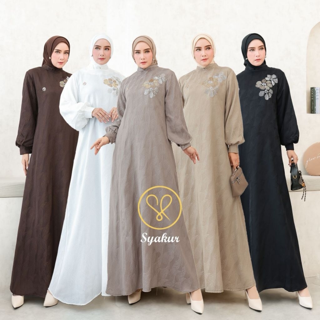 Syakur Dress Terbaru / Gamis Jaguar Payet Original By Syakur Collection