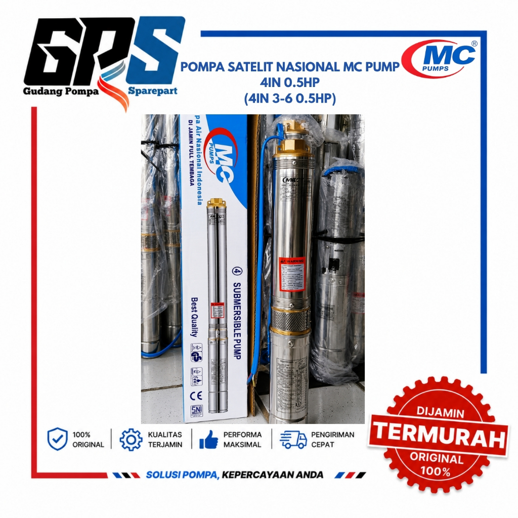 [POMPA SATELIT] MC PUMP 4IN 0.5HP (MC 4" 3-6 0.5HP STAINLESS)