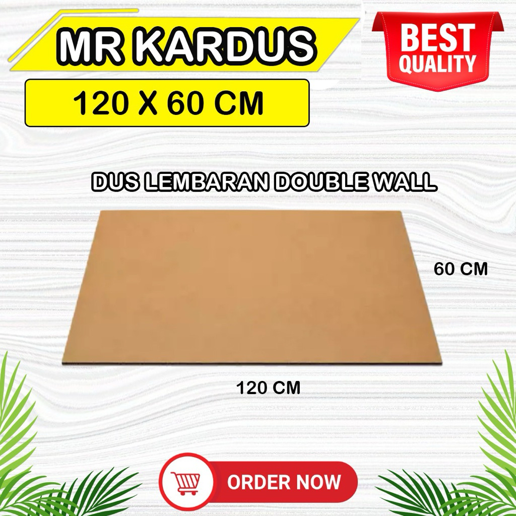 kardus lembaran 120x60 double wall