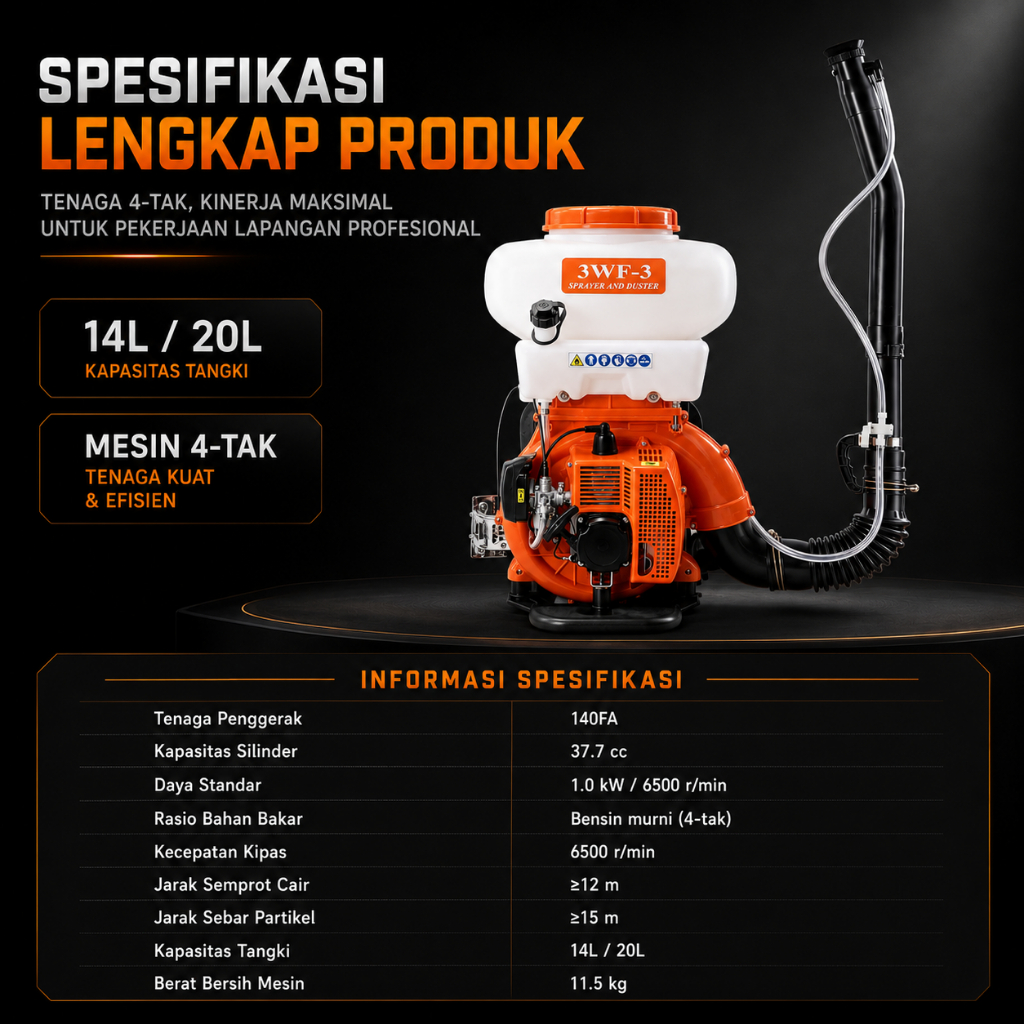 CUCI GUDANG Alat semprot pertanian mesin semprot pertanian Knapsack Sprayer Mist Blower 14L/20L