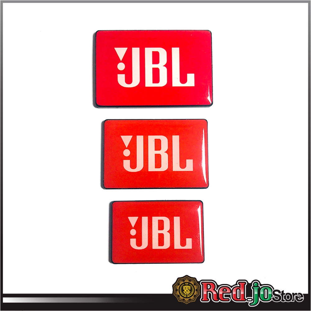 Logo JBL Audio | Warna MERAH | Logo Emblem Audio Profesional Untuk Depan Grill Speaker