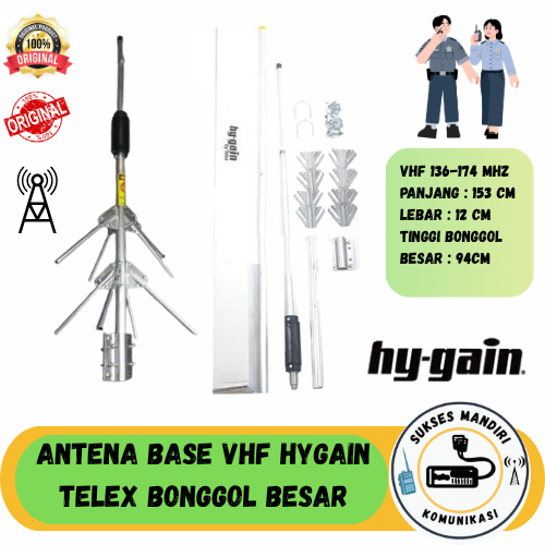 Antenna Telex Hygain V2R VHF Single Band 136-174 MHz Antena Outdoor Radio Rig Base Ht V2r
