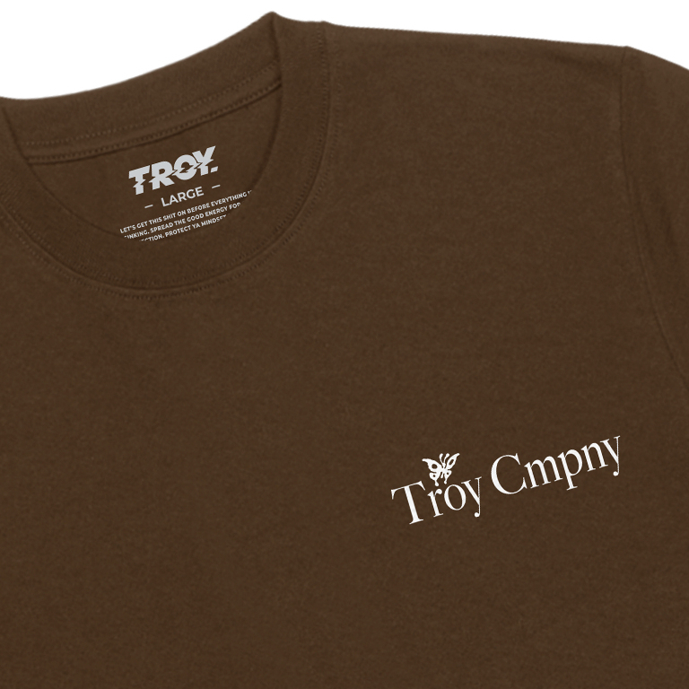 Troy Company Tshirt Toffee Reissue Mind - Kaos Pria Lengan Pendek Coklat Toffee MTD 3367