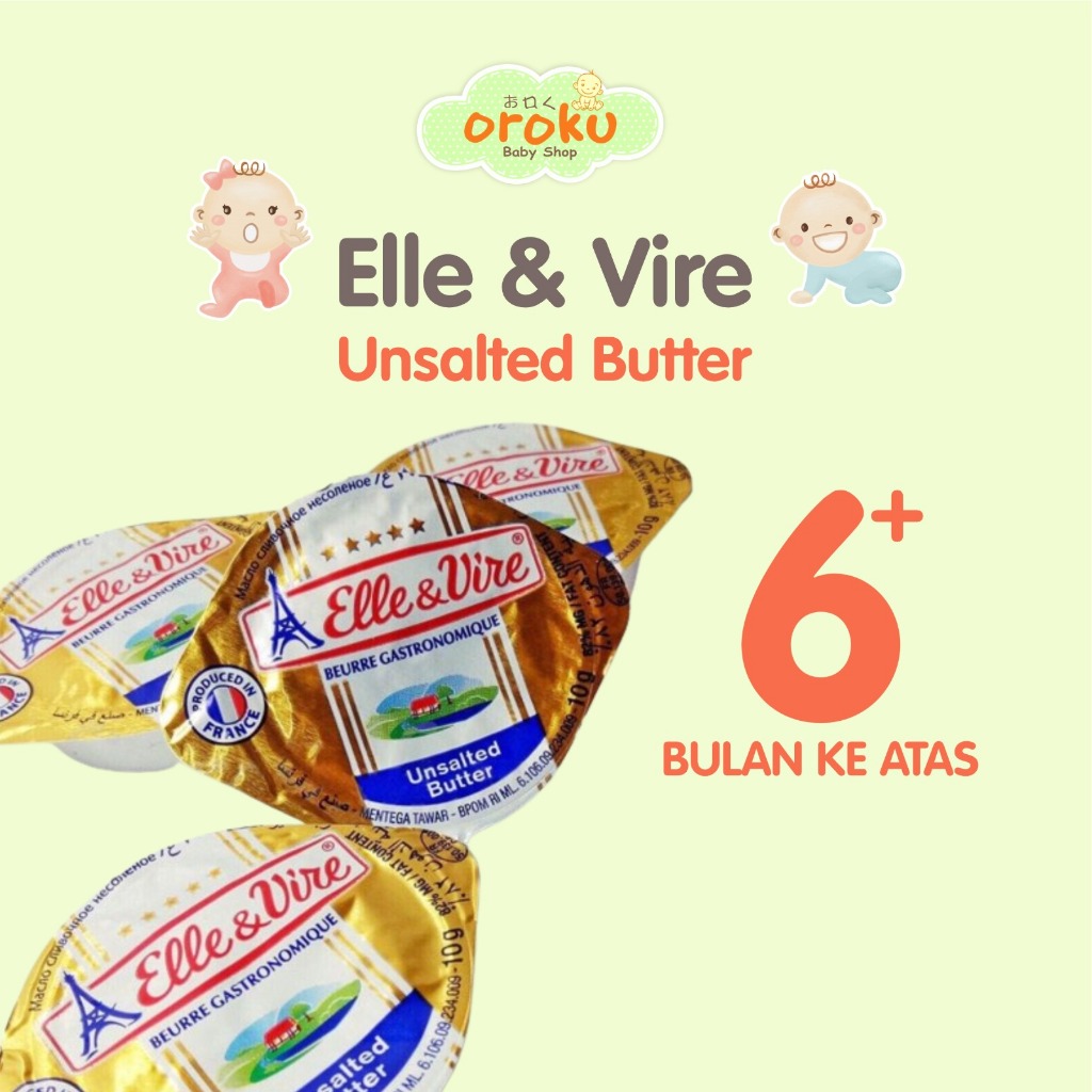Elle & Vire unsalted butter (UB)