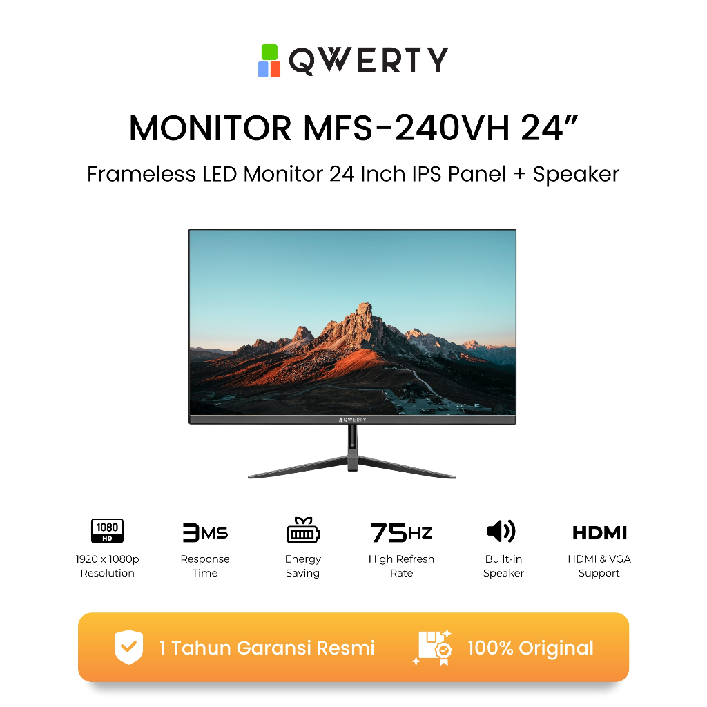 QWERTY MAGNUS LCD MONITOR 24INCH + SPEAKER