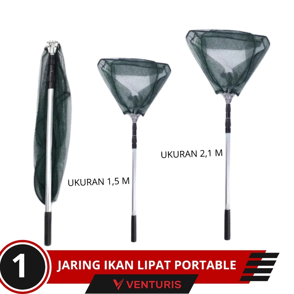 Jaring Serok Ikan Lipat Portable Penangkap Ikan pancing 150 210