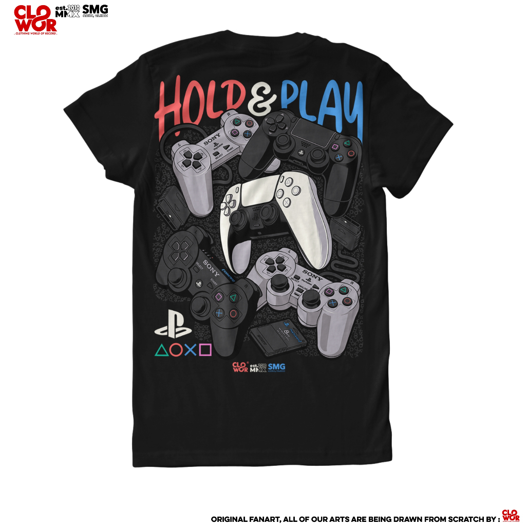 CLOWOR Dual Shock Sense PS Controller Kaos T-Shirt