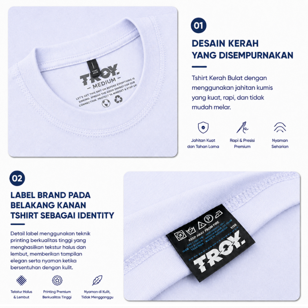 TROY COMPANY Kaos Pria Lengan Pendek - Troysaurus Tshirt MTD 2809