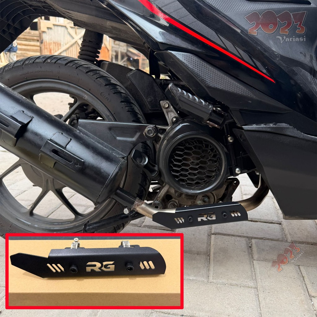 cover leher knalpot beat scoopy spacy vario 110fi / pelindung gamis / pelindung kaki