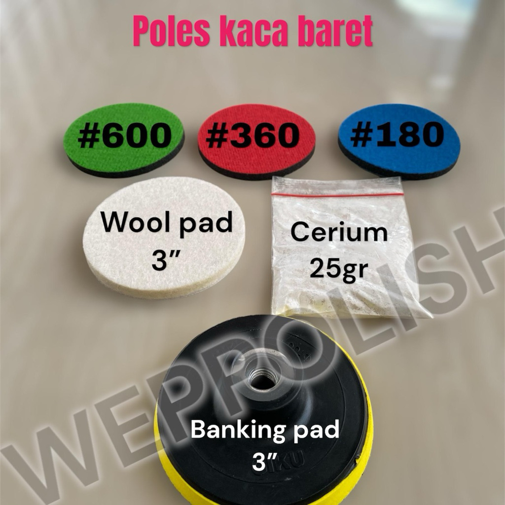 paket poles kaca baret (lengkap)