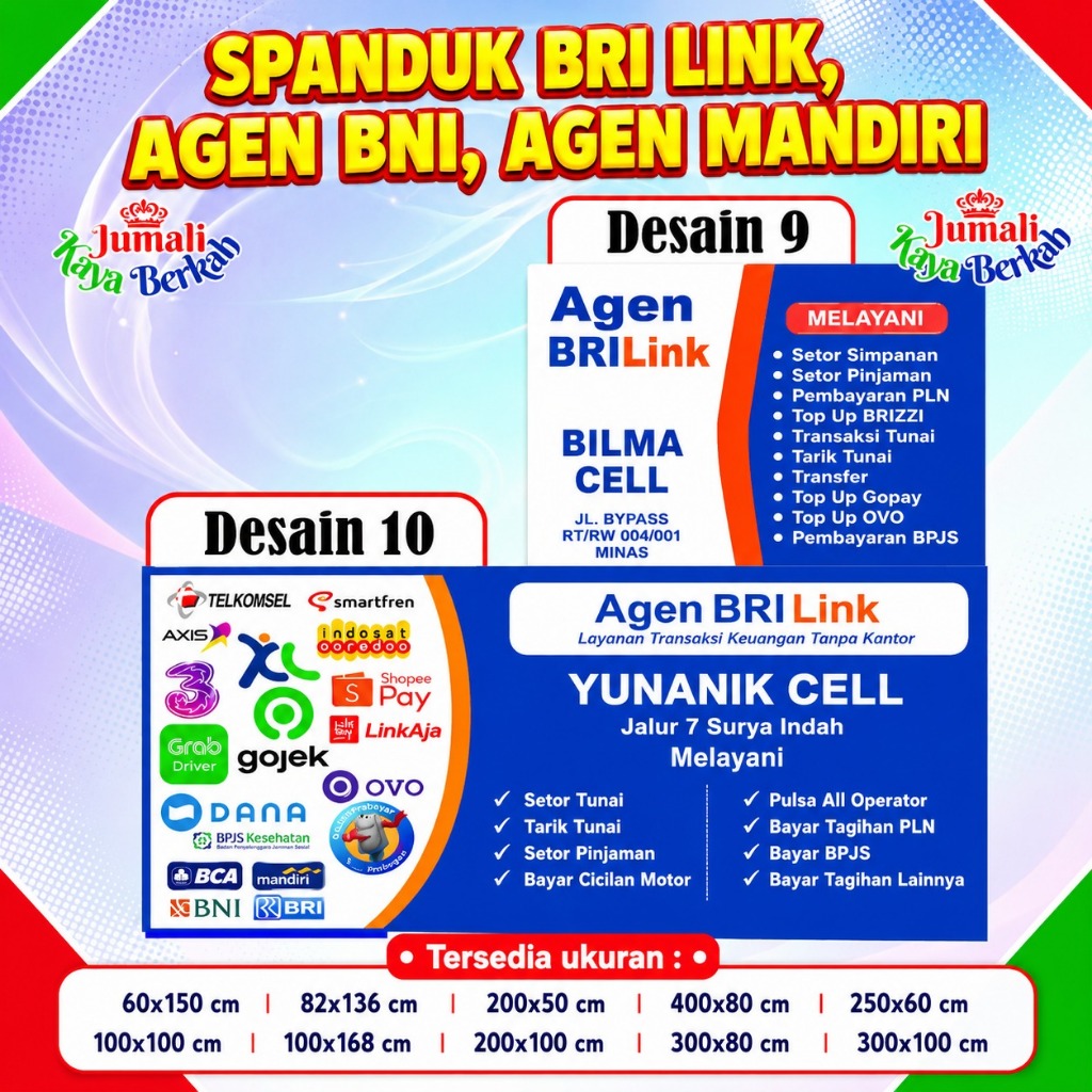 Spanduk BRI Link BNI