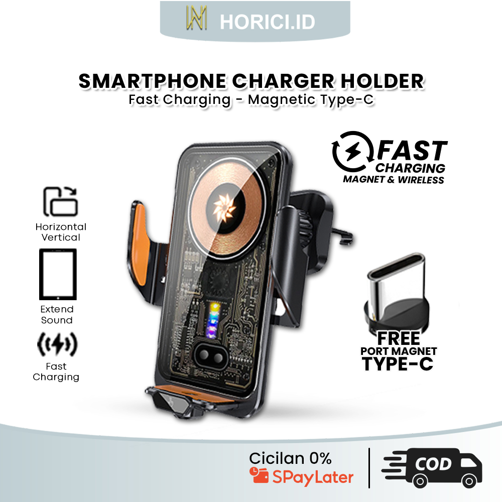 Charger Nirkabel Mobil/Charger Nirkabel /Charger Wireless Magnetic Fast Charging/Car Holder Wireless