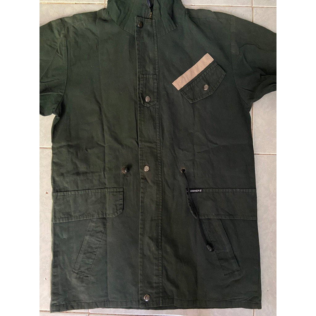 PRELOVED - JACKET PRIA WARNA ARMY