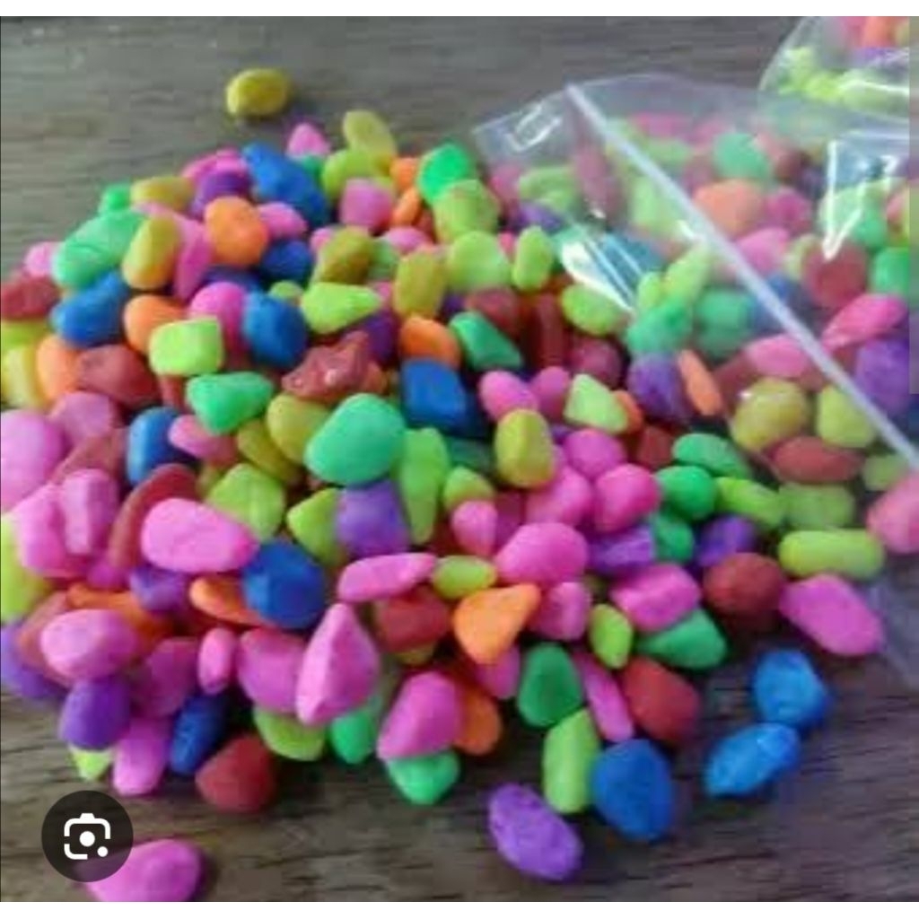 Hiasan aquarium Batu warna warni || Hiasan batu warna warni