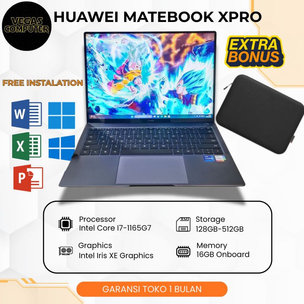 LAPTOP Huawei MateBook I7 | I5 GEN 11 RAM 16GB SSD 512GB | Layar 14" inch Touchscreen | MURAH BERGAR