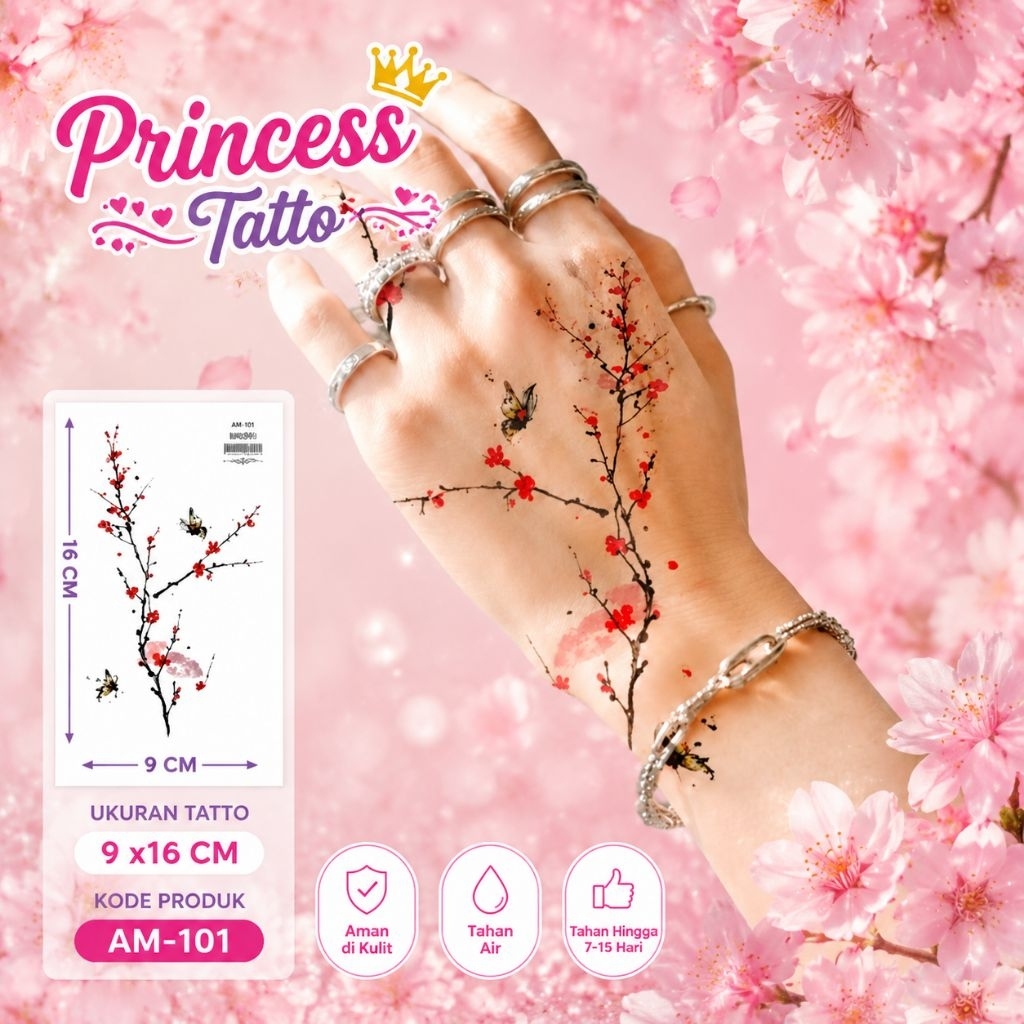 TATTO | Tatto temporer | Sticker tatto temporer | Kode AM-101 | Tahan 7 hari