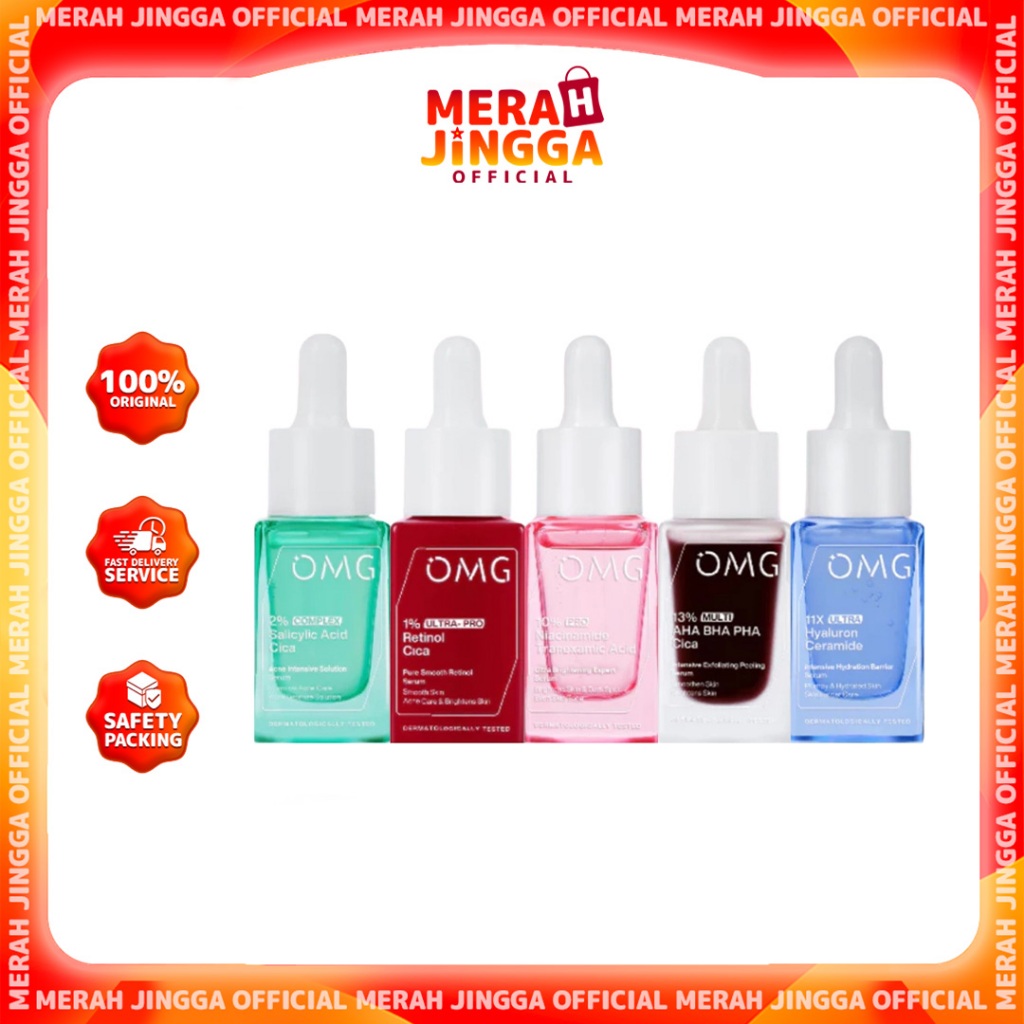 OMG Oh My Glow Active Expert Serum Series 17ml  Brightening, Hydrating, Calming, Exfoliating & Renew