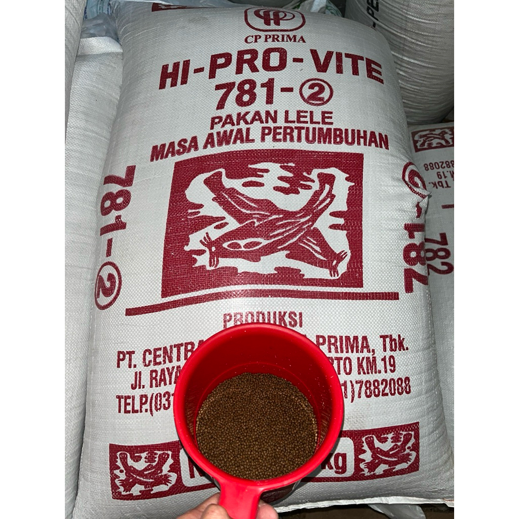 Pakan Ikan Lele Hi-Provite 781-1, 781-2, 781-3, 782 kemasan 1Kg