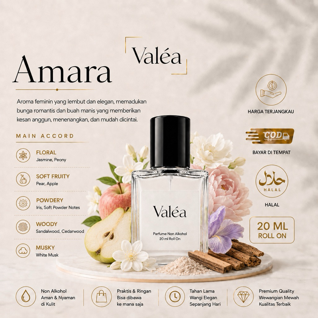 [ BISA COD ] GHIO Official -  | Amara | Parfume Wanita Terlaris | Parfume Non Alkohol Travel Size | 
