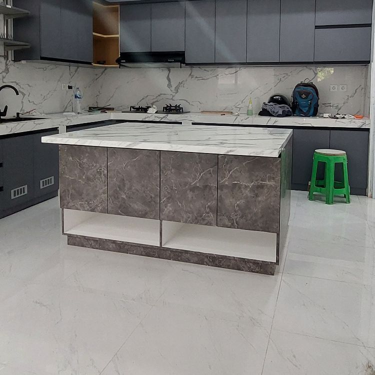 Meja Island Dapur, Kitchen Island, Meja Dapur, Kitchen Set, Mini Bar HPL Custom Minimalis Modern