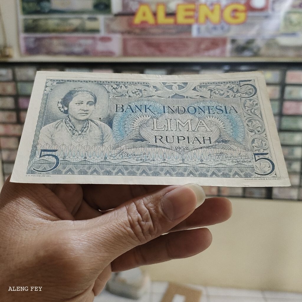 uang kuno seri budaya 5 rupiah 1952
