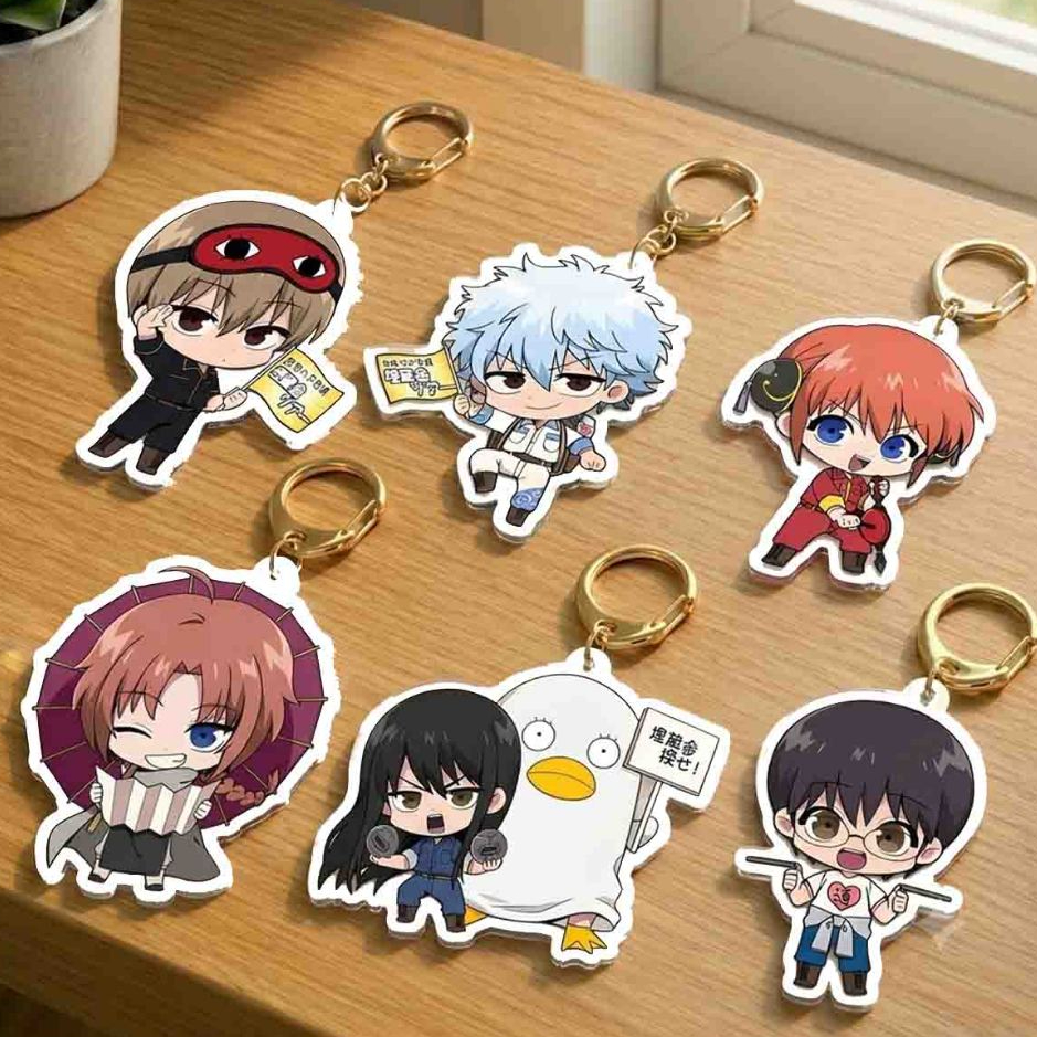 Gintama : High-Quality 5cm Acrylic Keychain - Double-Sided Print