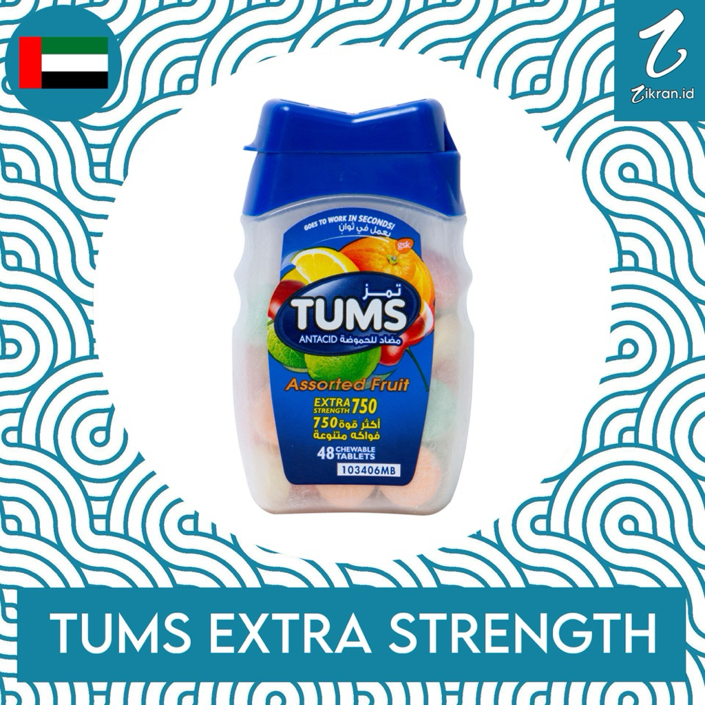READY STOCK - TUMS EXTRA STRENGTH 48 TABLET - PERMEN LAMBUNG